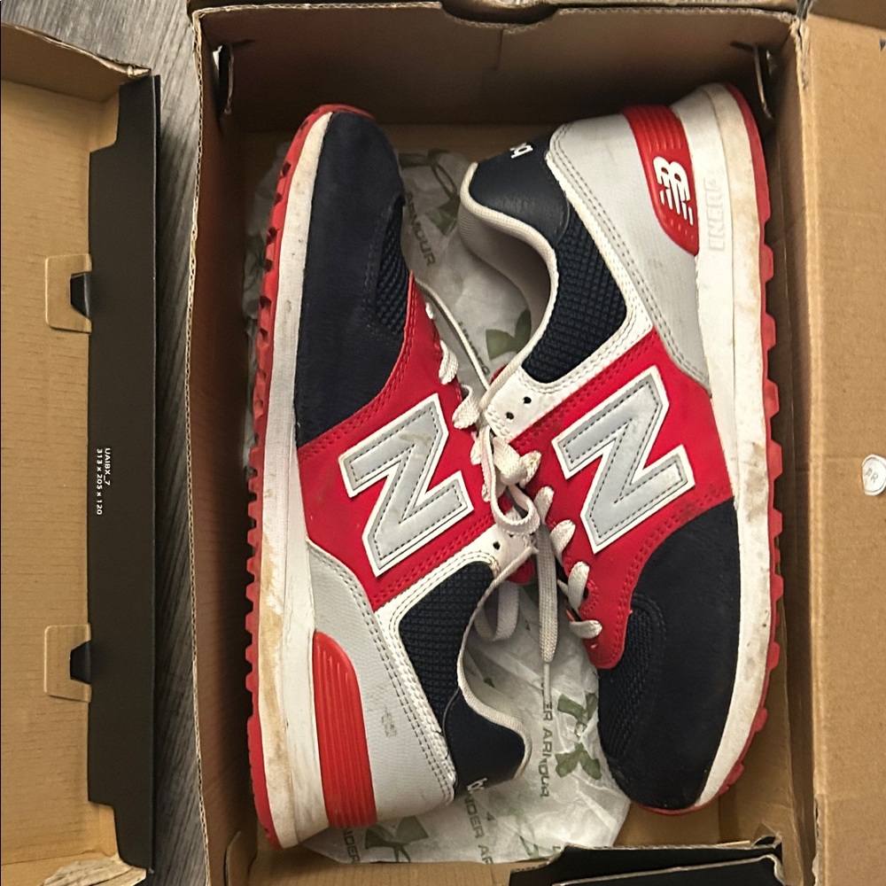 New Balance Navy and Red Athletic Shoes
